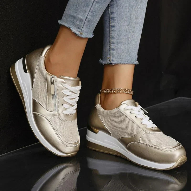 Women's Comfortable Sneakers with Side Zip, Cushioned Sole, and Modern Design 4