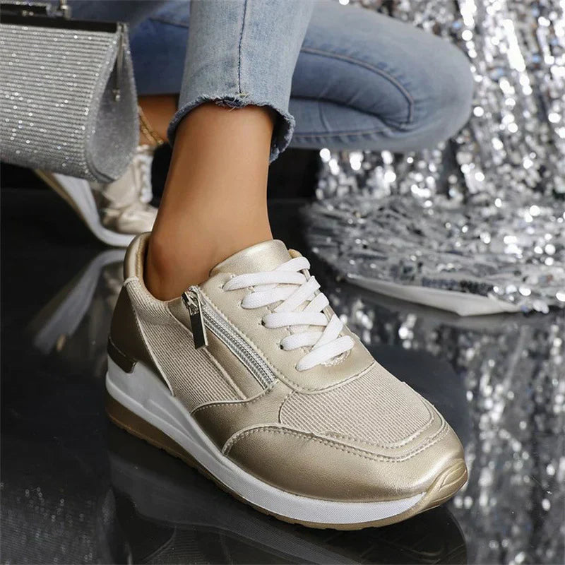 Women's Comfortable Sneakers with Side Zip, Cushioned Sole, and Modern Design 5
