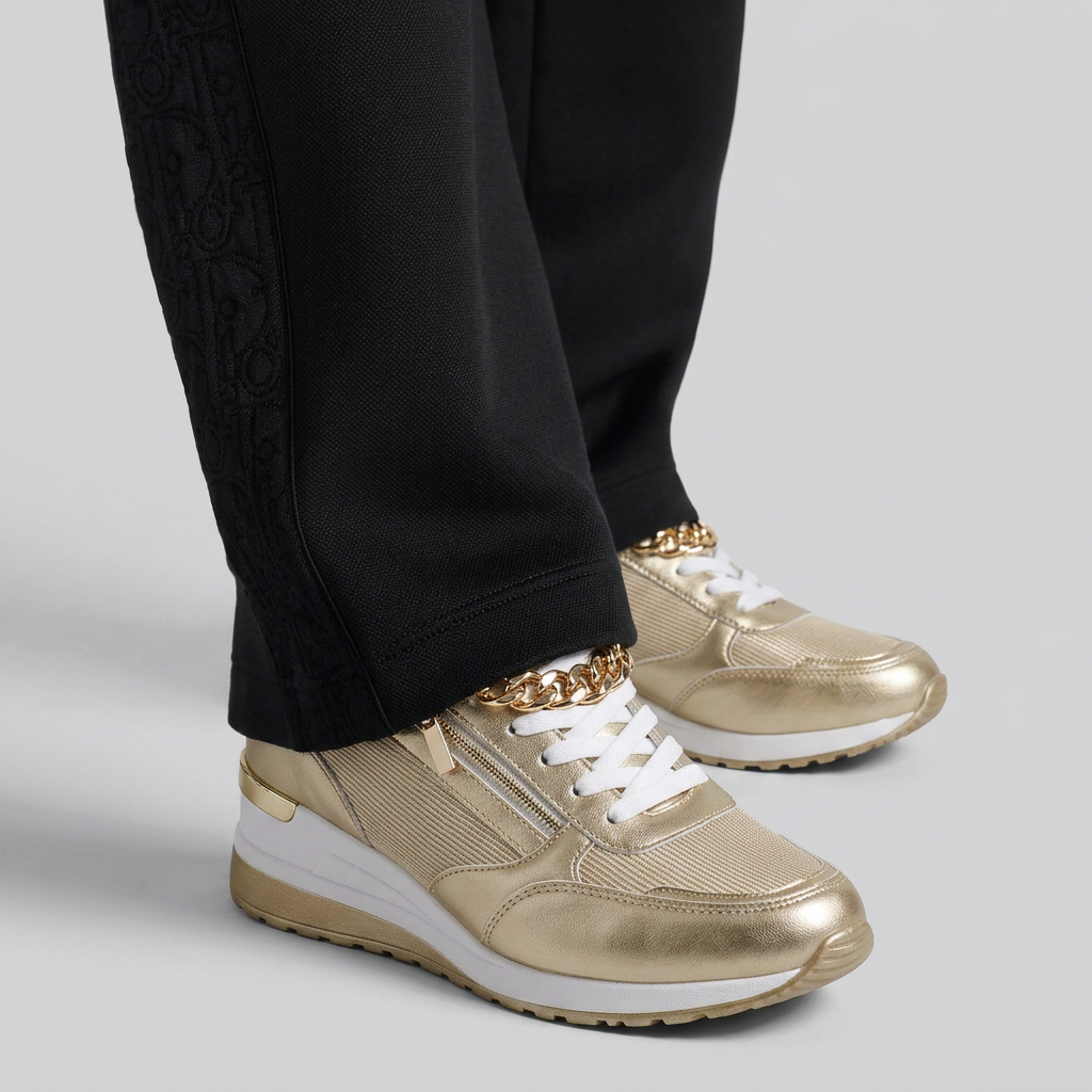 Women's Lace-Up Platform Walking Shoes