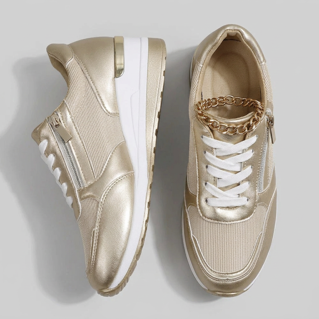 Women's Lace-Up Platform Walking Shoes