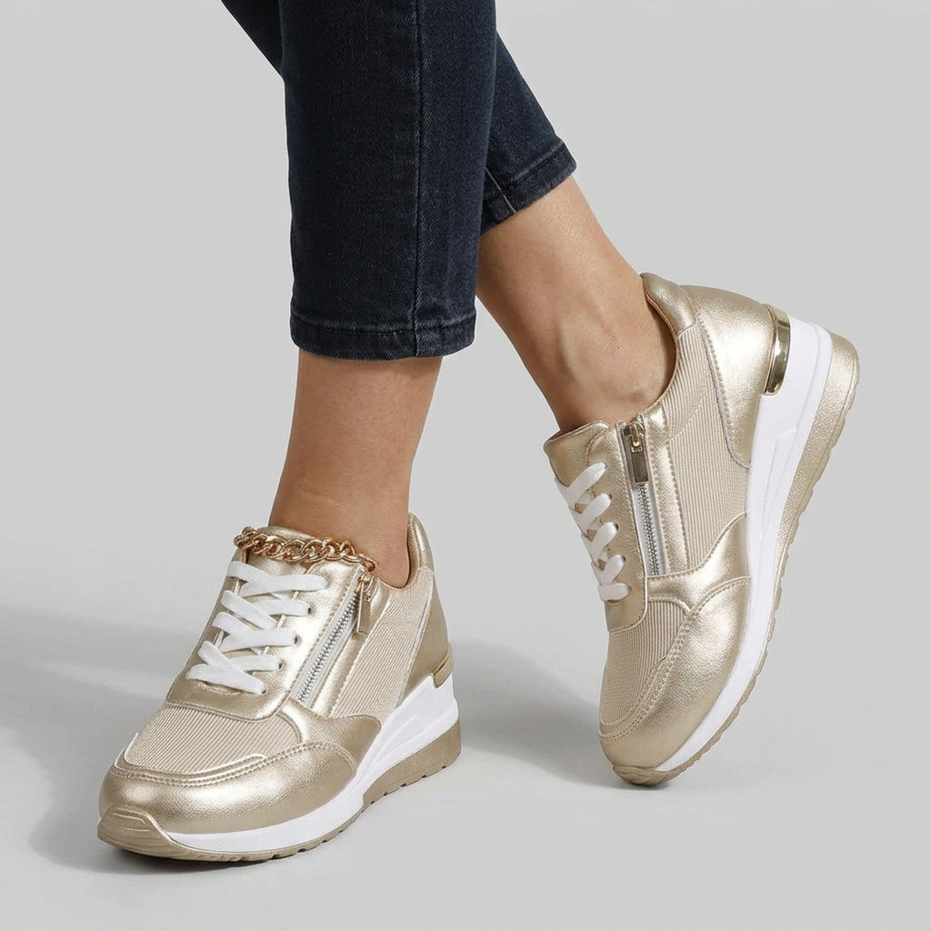 Women's Lace-Up Platform Walking Shoes