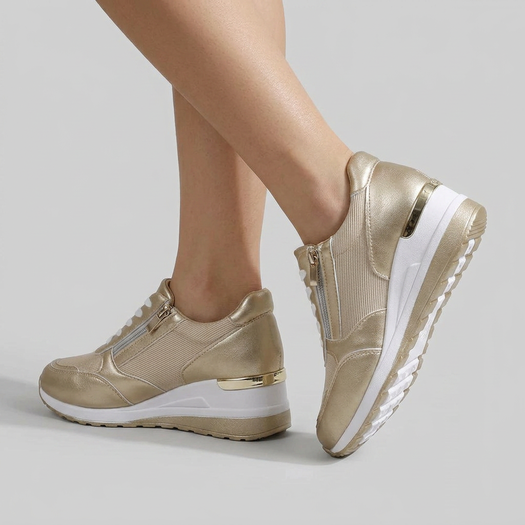 Women's Lace-Up Platform Walking Shoes