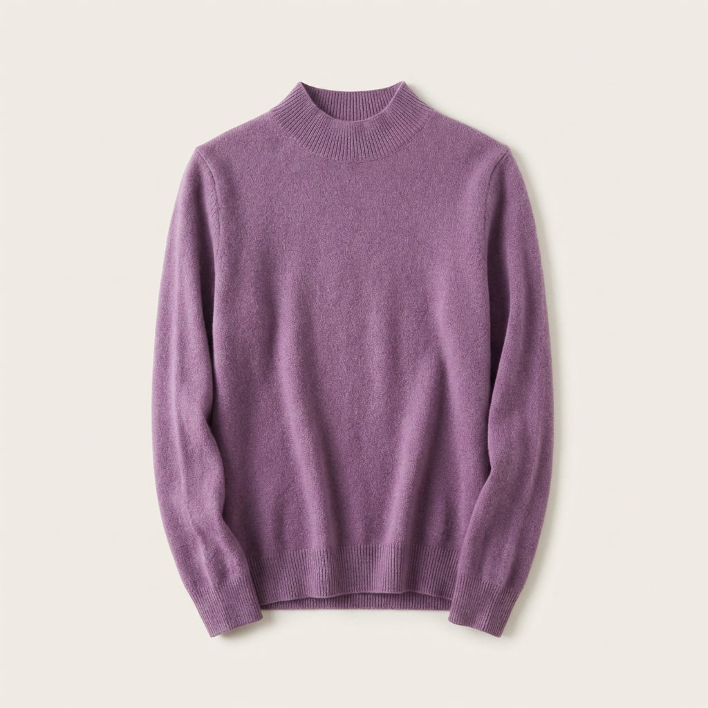 Women’s Long-Sleeve Sweater High Neck Straight Cut