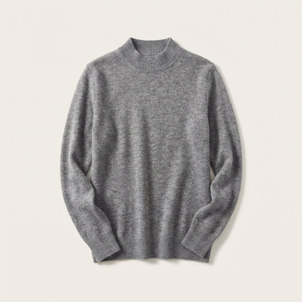 Women’s Long-Sleeve Sweater High Neck Straight Cut