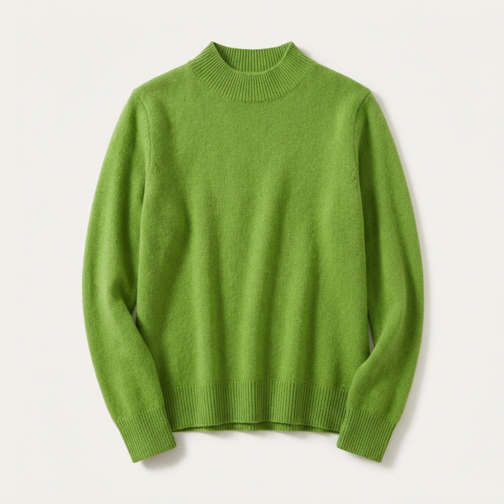 Women’s Long-Sleeve Sweater High Neck Straight Cut