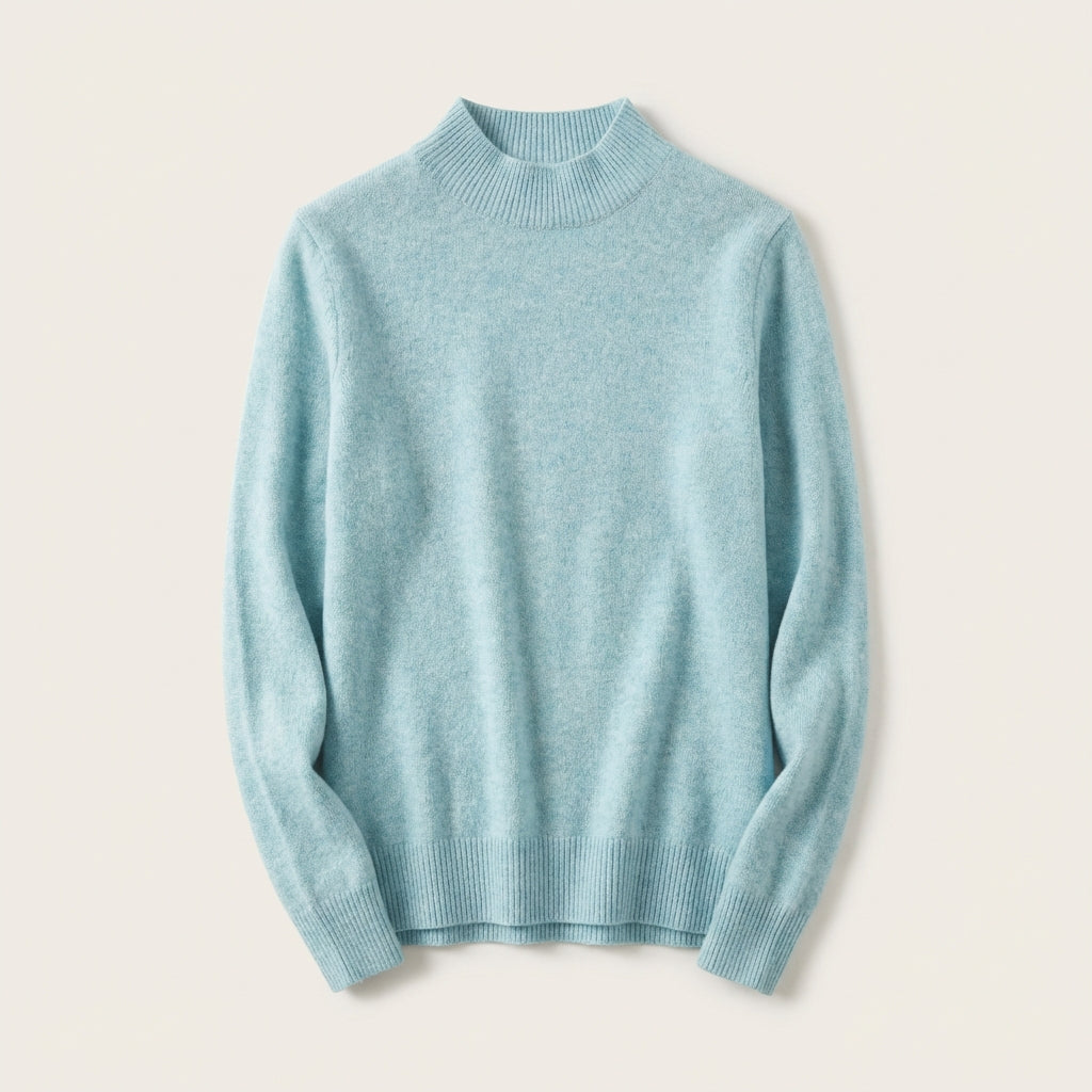 Women’s Long-Sleeve Sweater High Neck Straight Cut