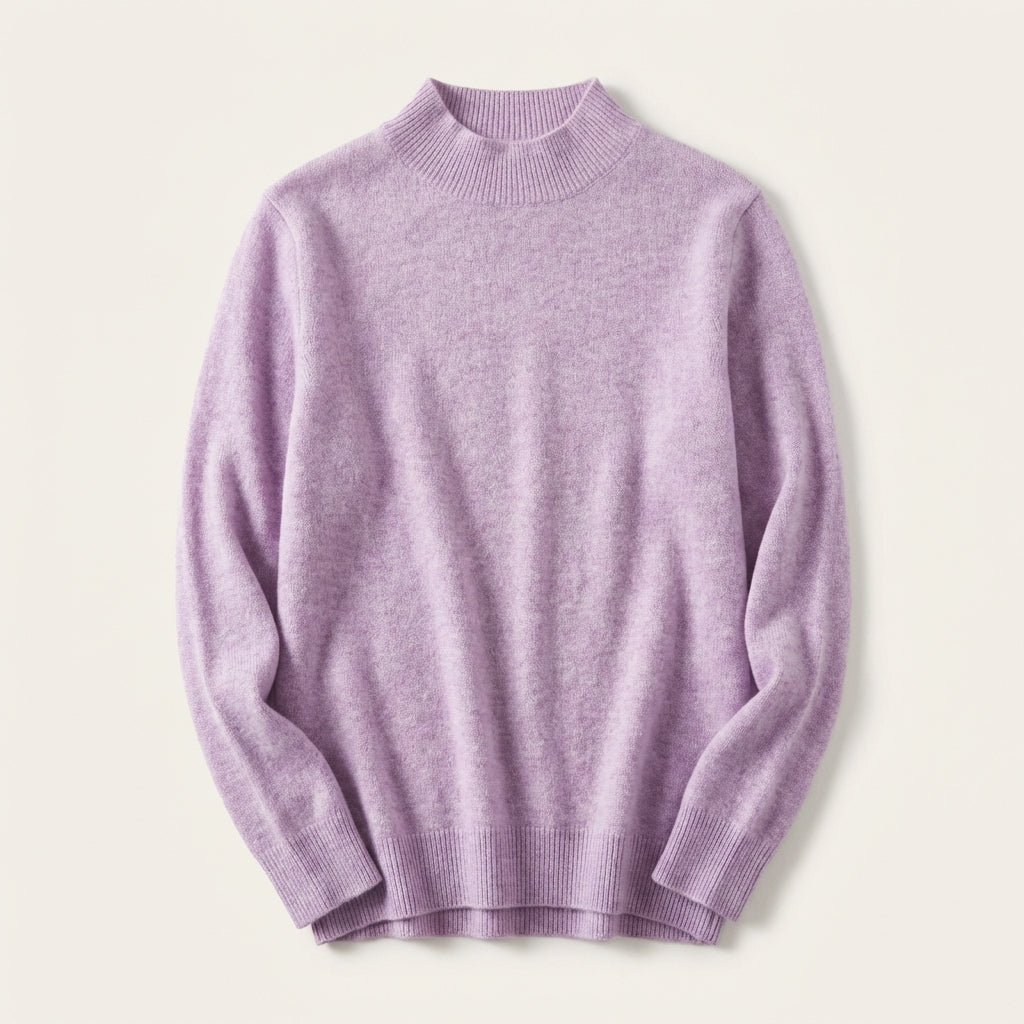Women’s Long-Sleeve Sweater High Neck Straight Cut