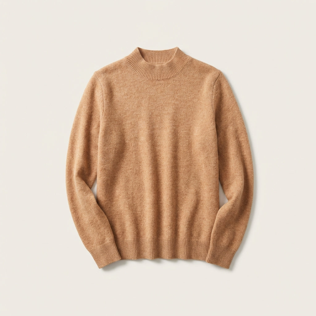 Women’s Long-Sleeve Sweater High Neck Straight Cut