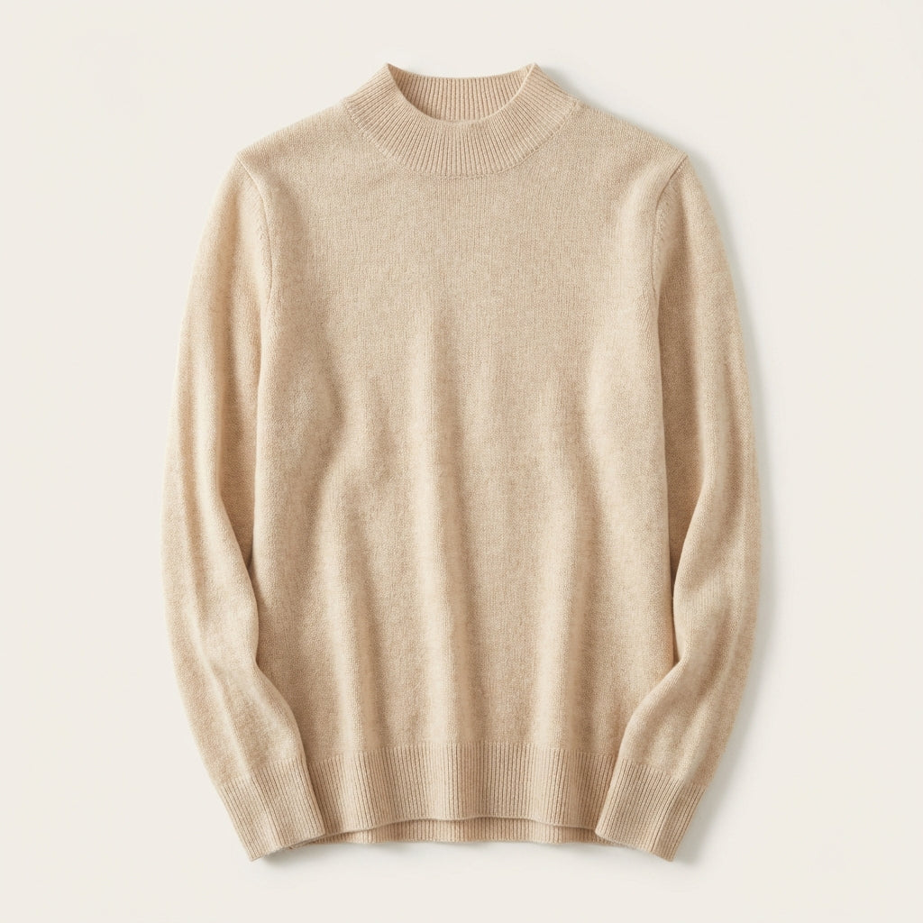 Women’s Long-Sleeve Sweater High Neck Straight Cut