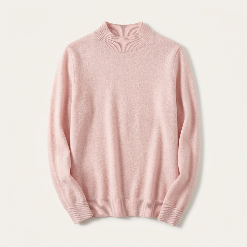 Women’s Long-Sleeve Sweater High Neck Straight Cut