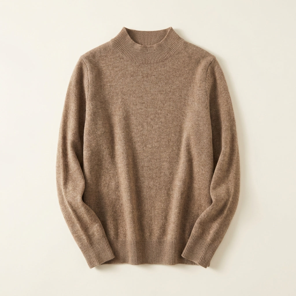 Women’s Long-Sleeve Sweater High Neck Straight Cut
