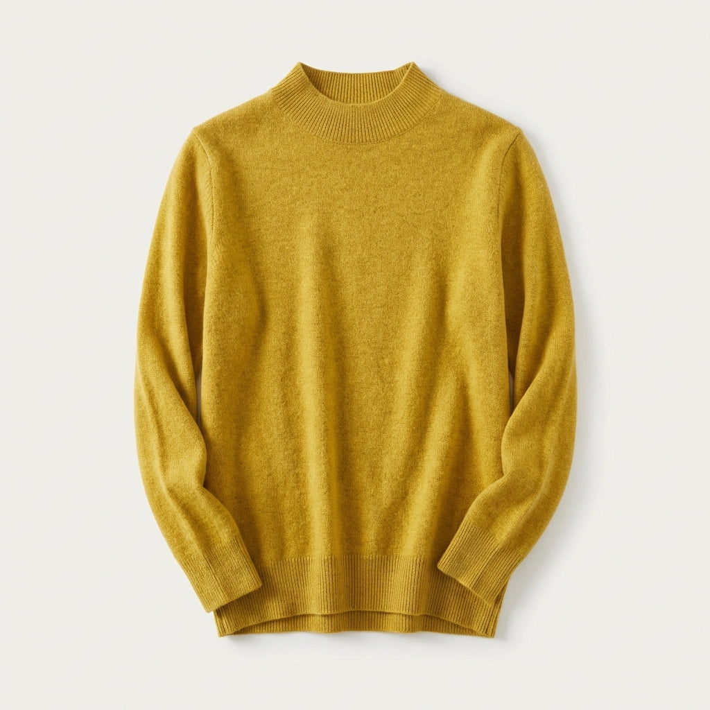 Women’s Long-Sleeve Sweater High Neck Straight Cut