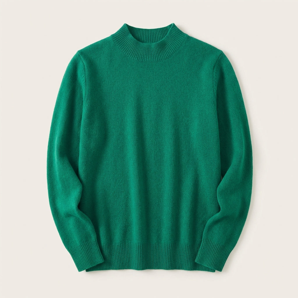 Women’s Long-Sleeve Sweater High Neck Straight Cut