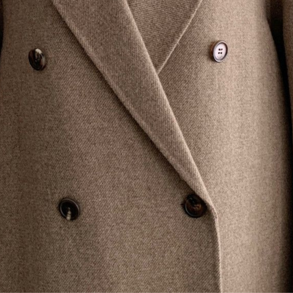 Amelia Women's Long Winter Coat – Elegant Double-Breasted with Warm Lining 3