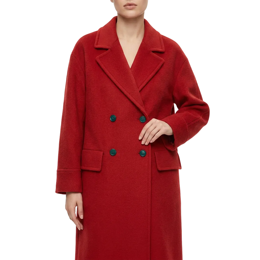 Women’s Long Coat Double Breasted Design