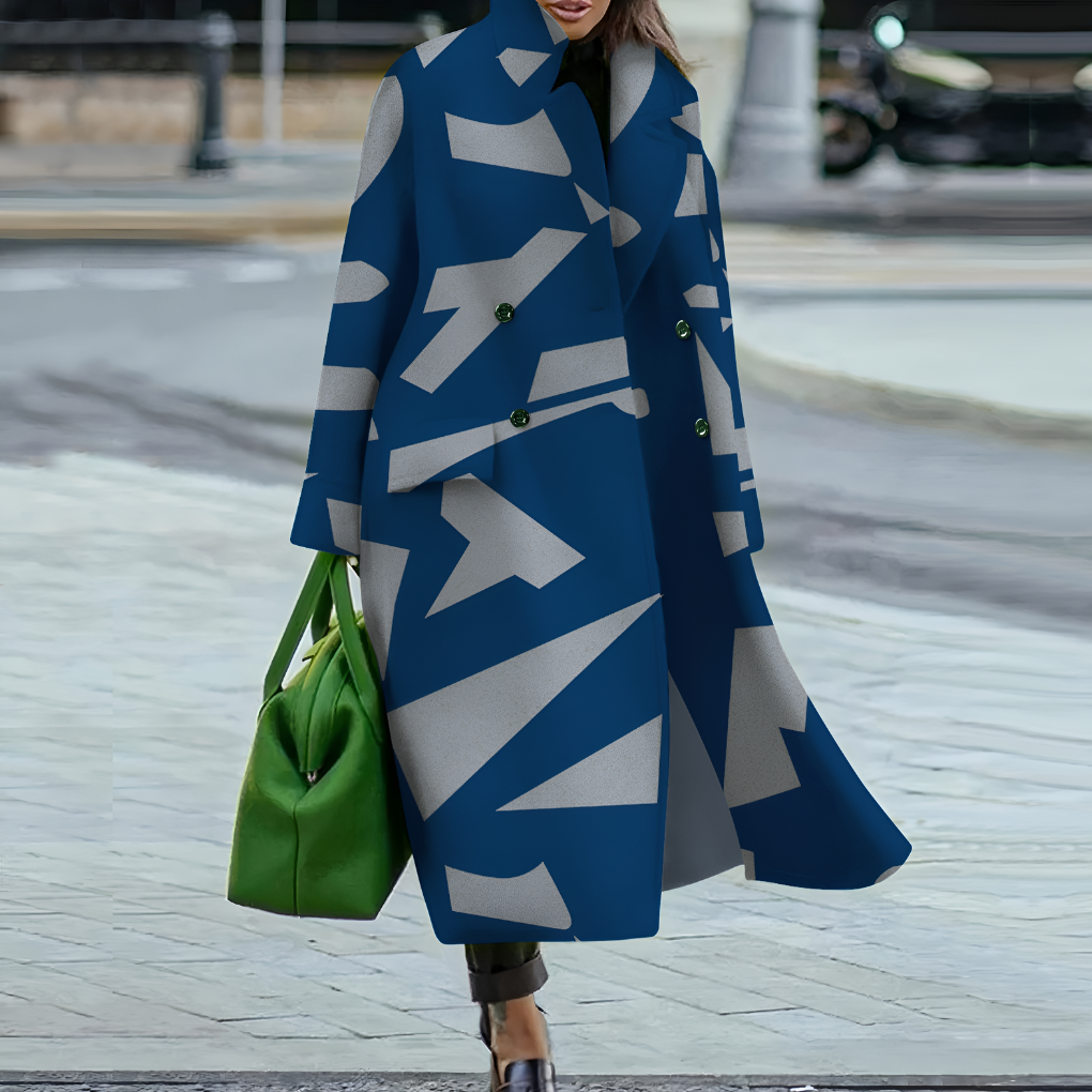 Waterproof Long Coat with Buttons for Women 6
