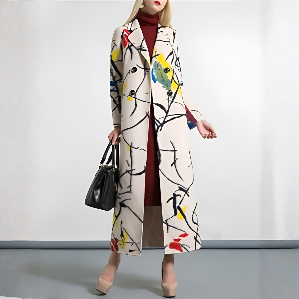 Waterproof Long Coat with Buttons for Women 8