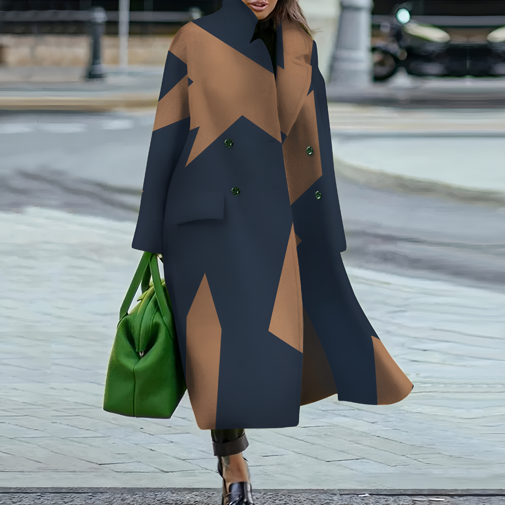 Waterproof Long Coat with Buttons for Women 4
