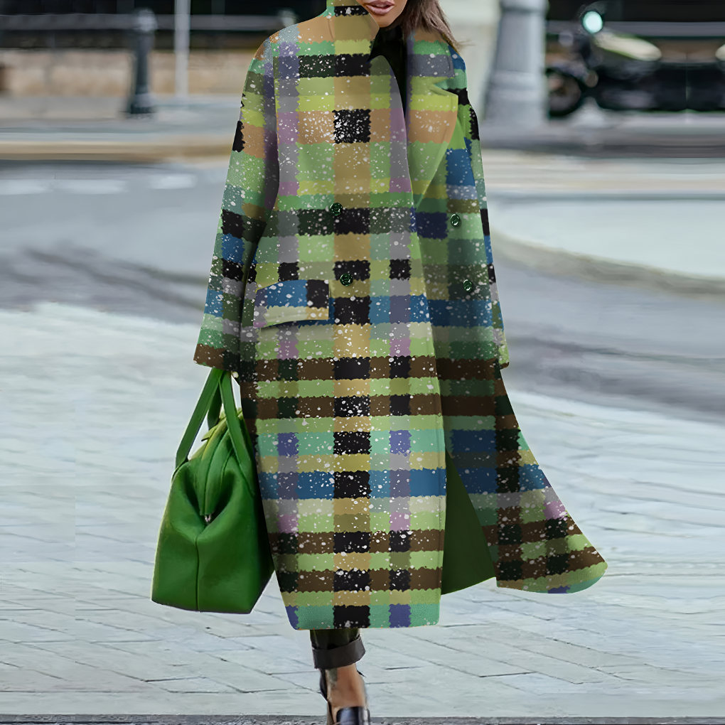 Waterproof Long Coat with Buttons for Women 5