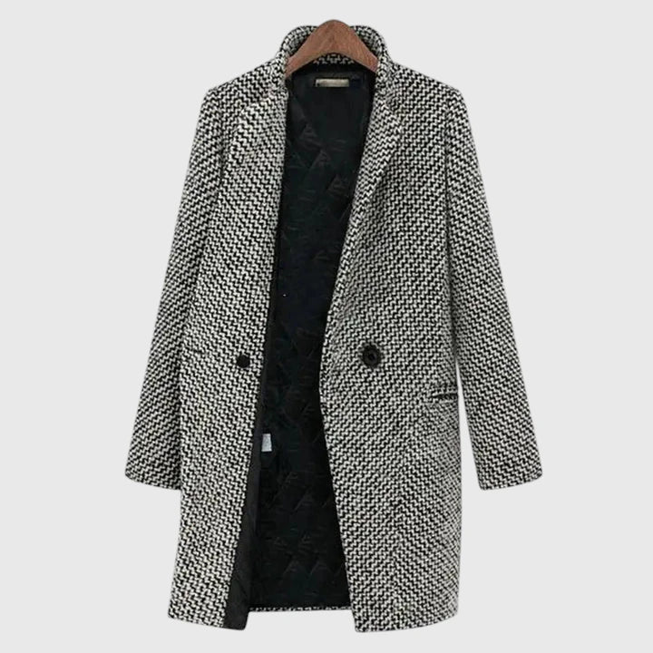 Women’s Long Coat Notch Lapel Pattern