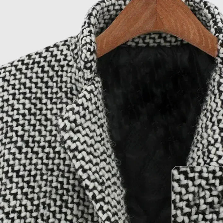 Women’s Long Coat Notch Lapel Pattern