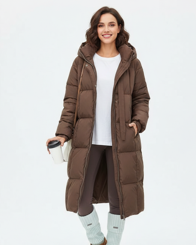 Laura Women's Long Parka – Warm Coat with Hood, Relaxed Fit & Straight Silhouette 2