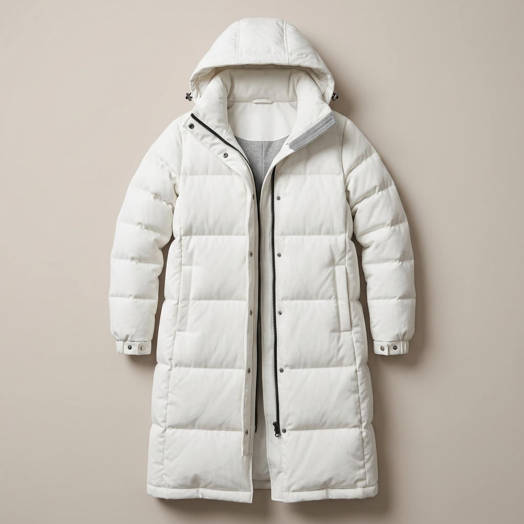 Women’s Long Puffer Coat High Collar Hooded Outerwear