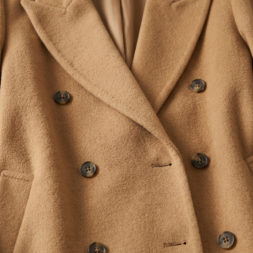 Women’s Long Sleeve Coat Notch Lapels Front Buttons