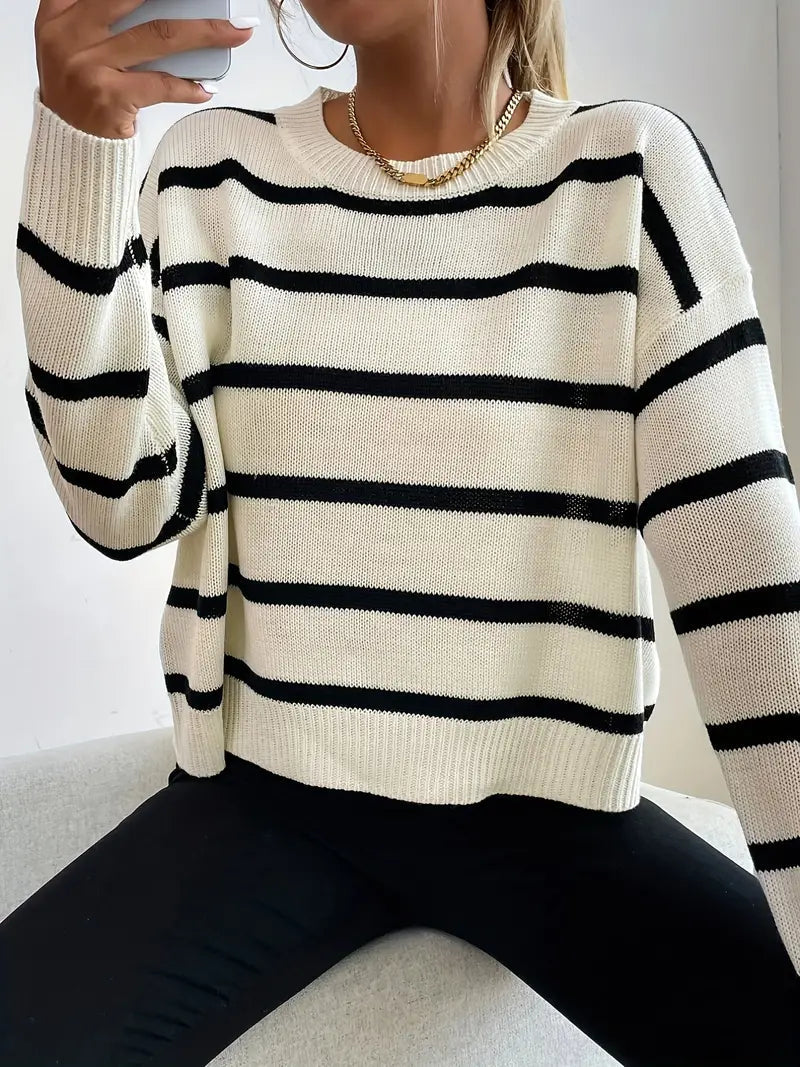 Laura® | Women's striped casual sweater 0