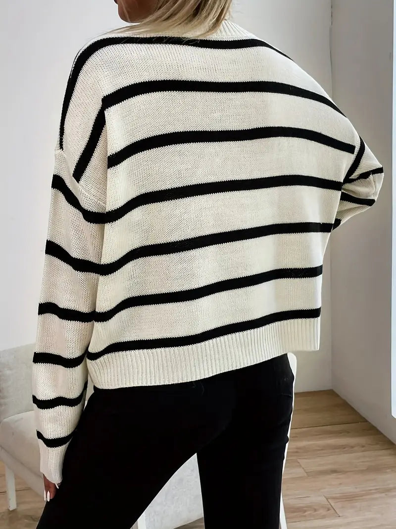 Laura® | Women's striped casual sweater 2