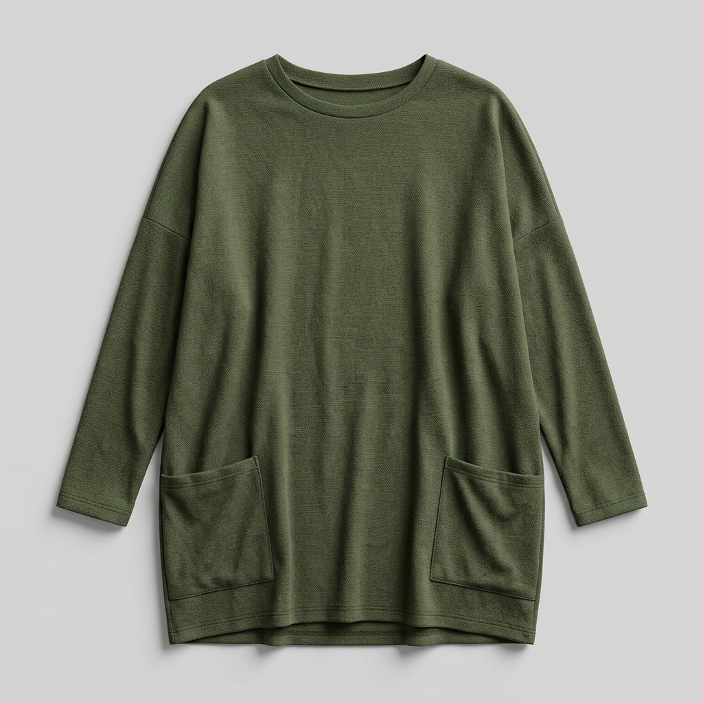 Women's Longline Batwing Sleeve Tunic Sweater