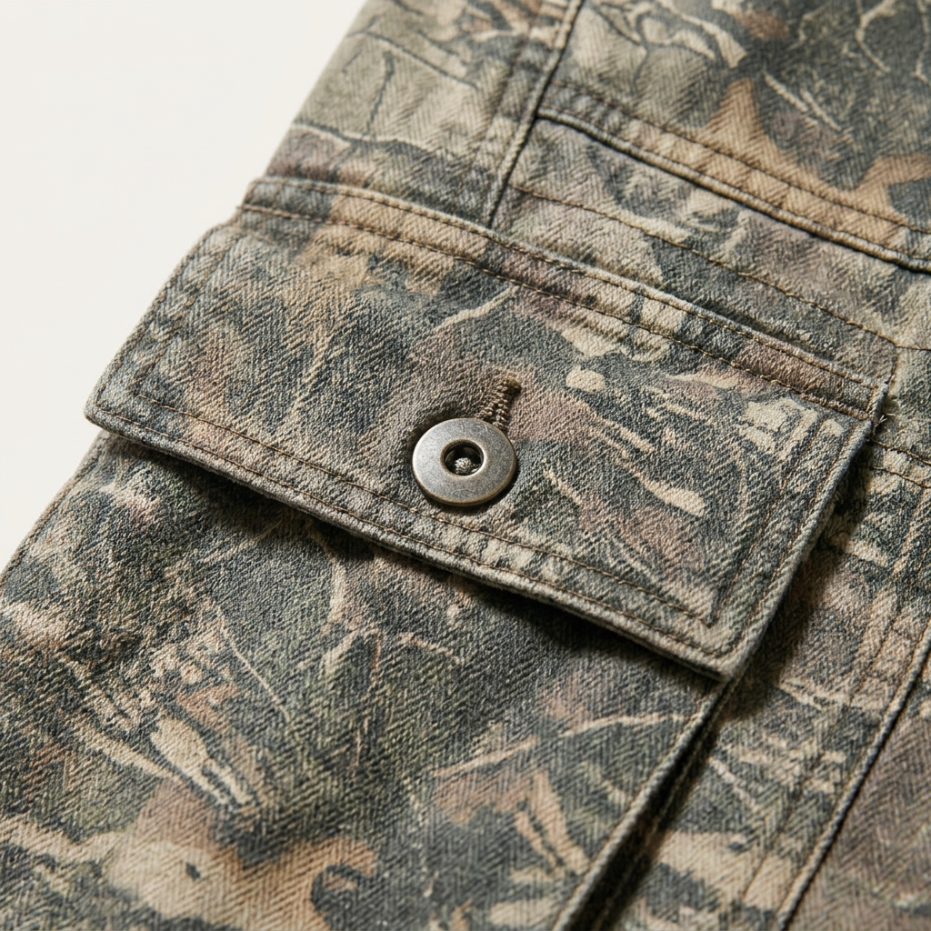 Women's Low-Rise Camo Wide-Leg Cargo Pants