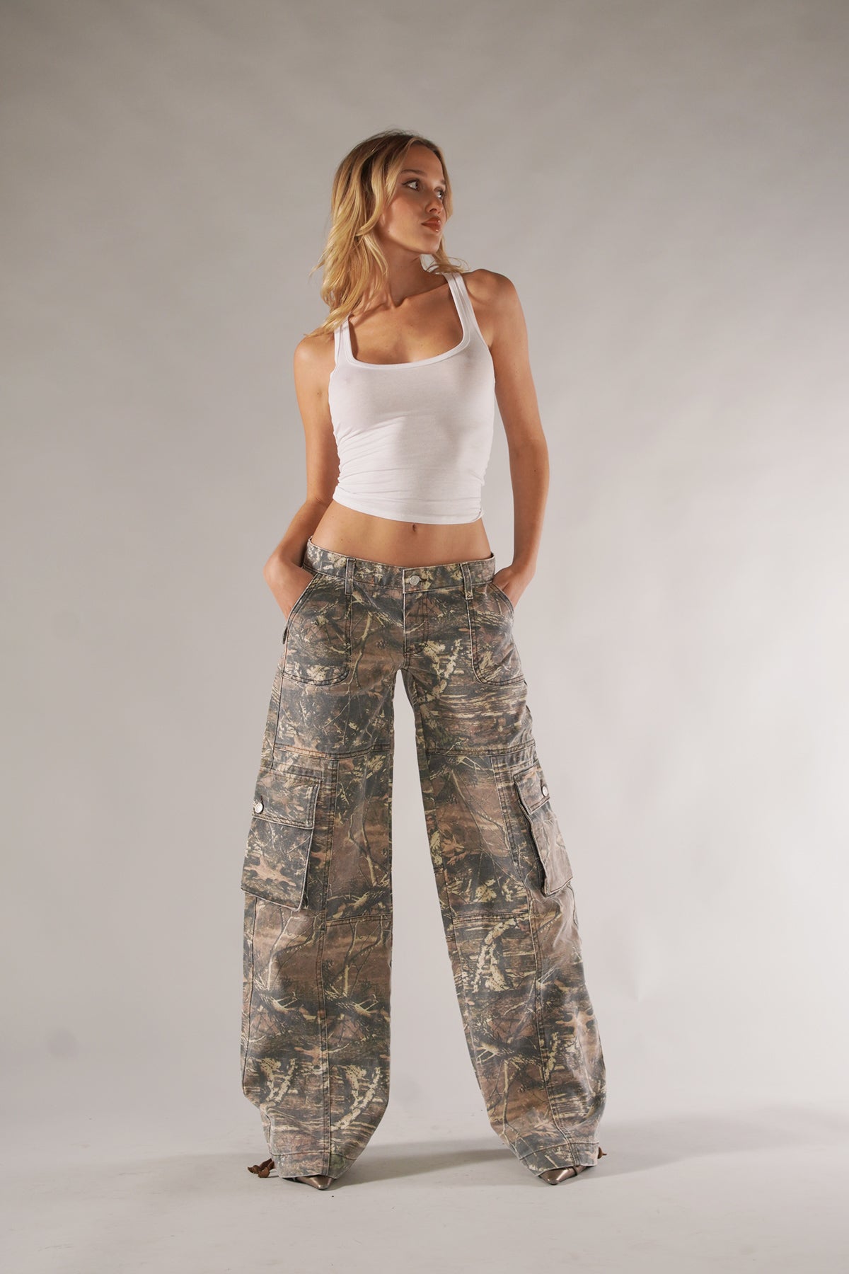 Camo Cargo Pants with Utility Pockets 6