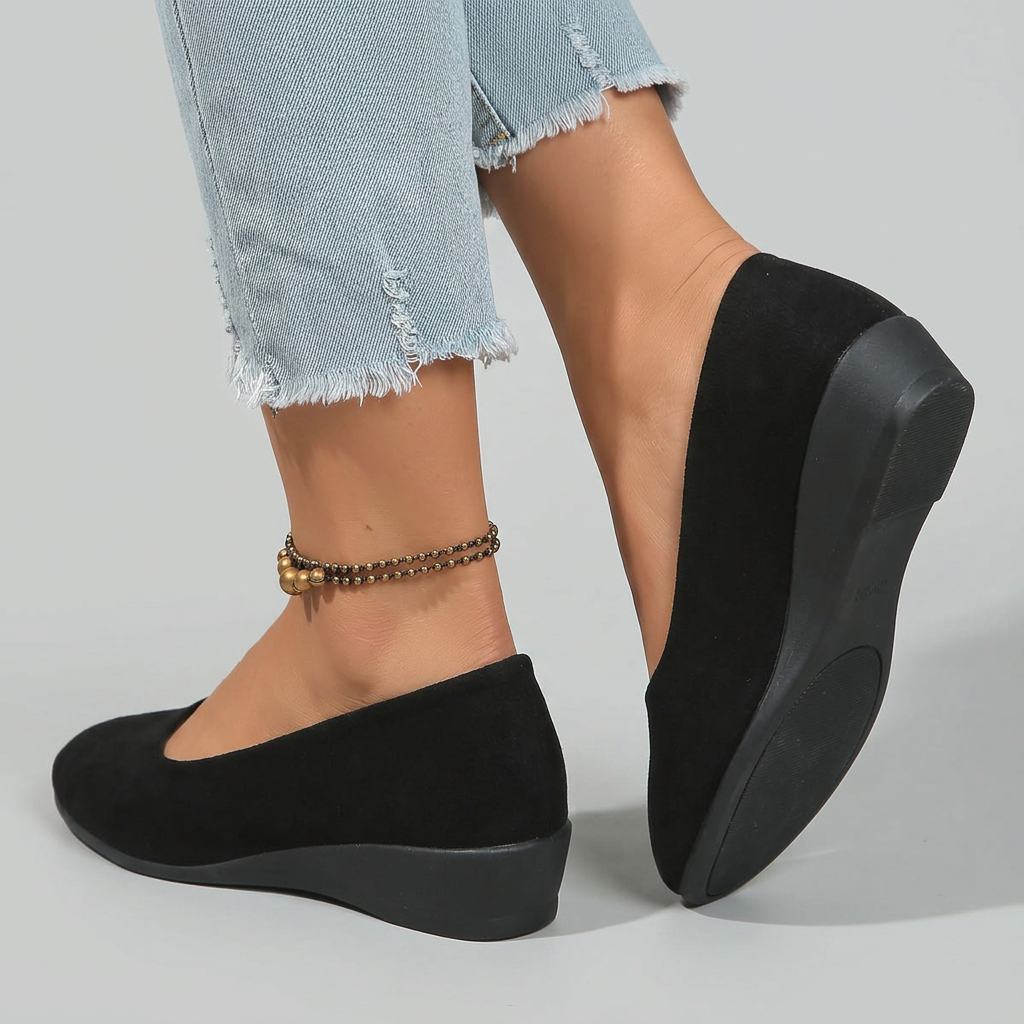 Women's Low Wedge Slip-On Ballet Flats