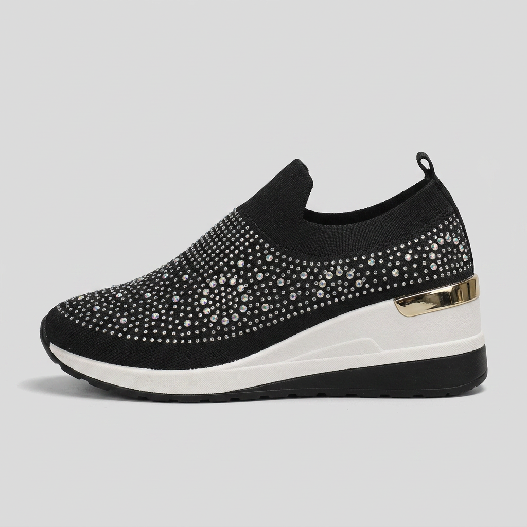Women's Low Wedge Slip-On Platform Sneakers