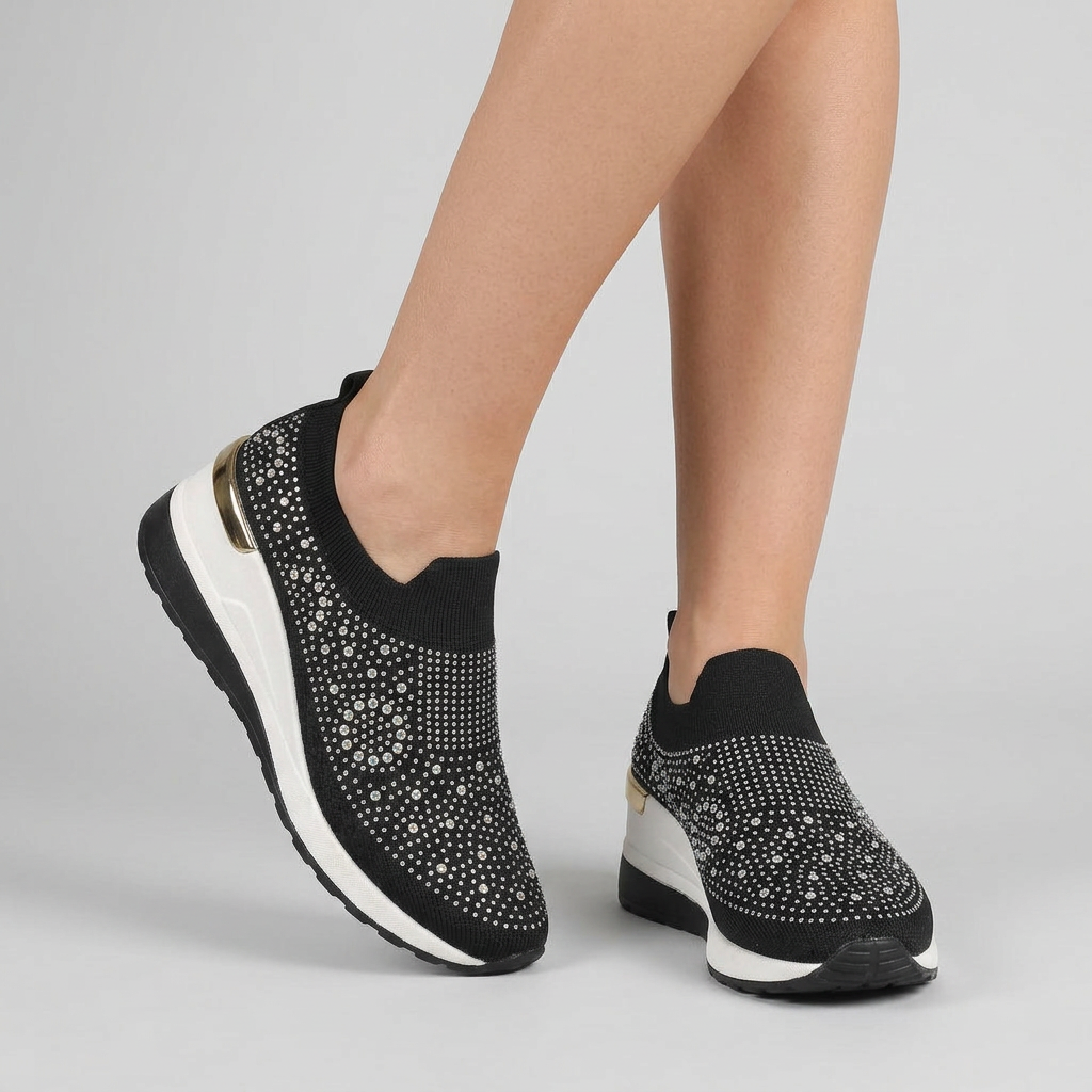 Women's Low Wedge Slip-On Platform Sneakers