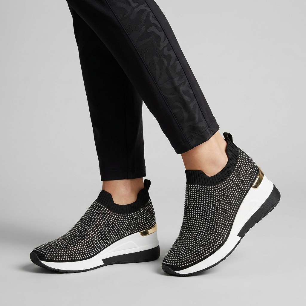 Women's Low Wedge Slip-On Platform Sneakers