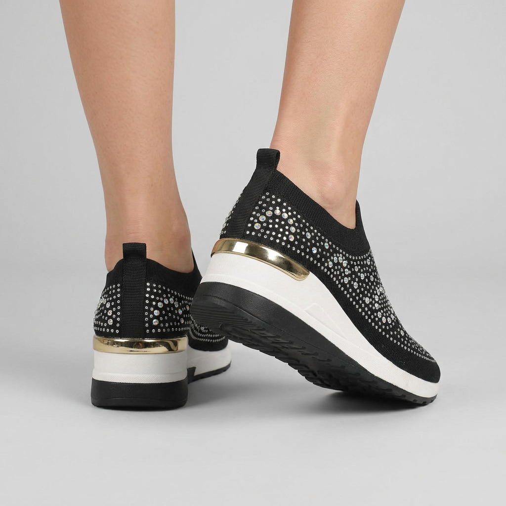 Women's Low Wedge Slip-On Platform Sneakers