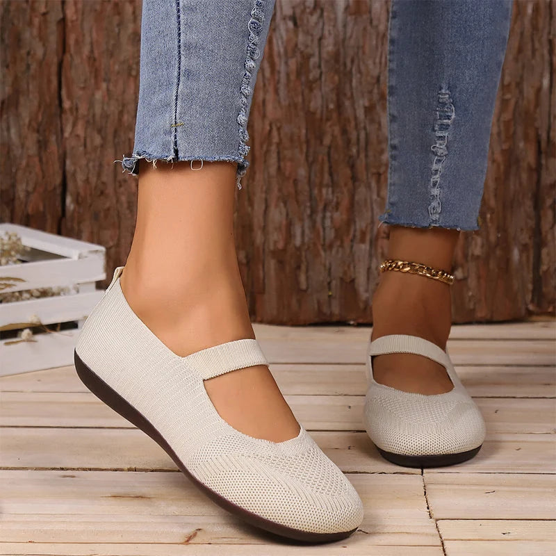 Women's Mary Jane Knit Ballet Flats