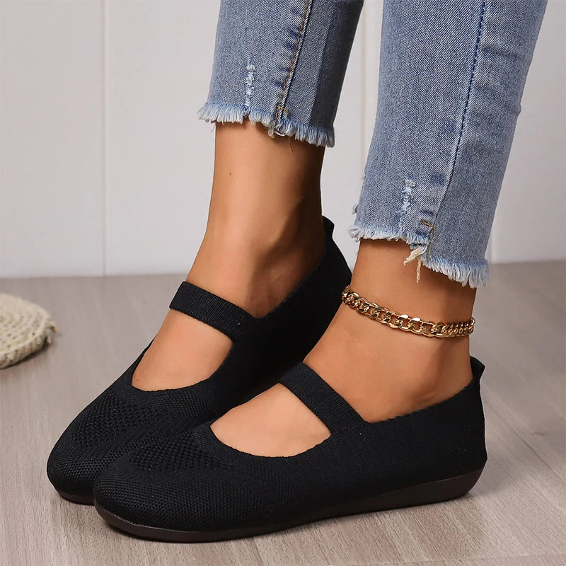 Women's Mary Jane Knit Ballet Flats