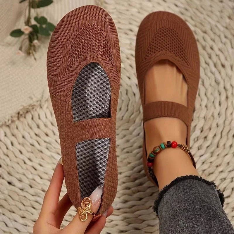 Women's Mary Jane Knit Ballet Flats