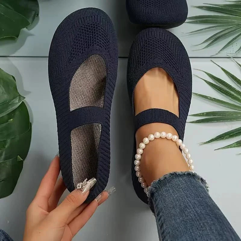 Women's Mary Jane Knit Ballet Flats