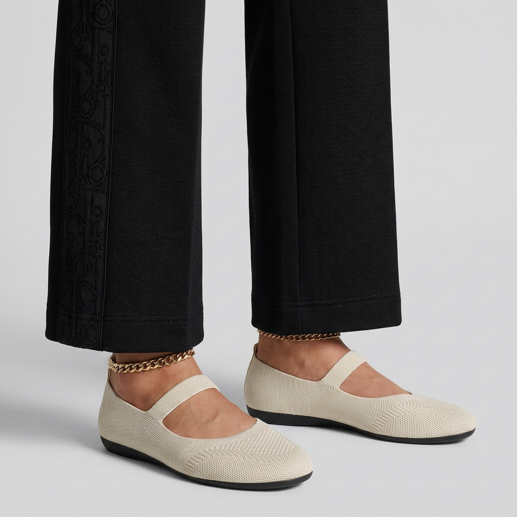 Women's Mary Jane Knit Ballet Flats