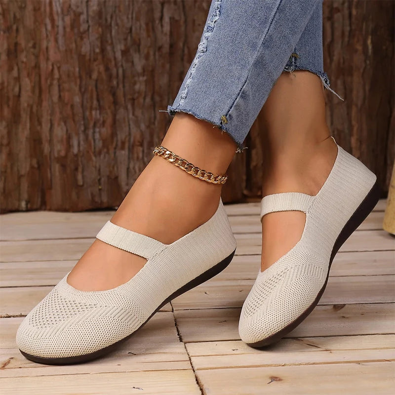 Women's Mary Jane Knit Ballet Flats