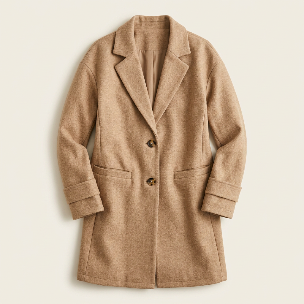 Women’s Mid-Length Coat Button Closure