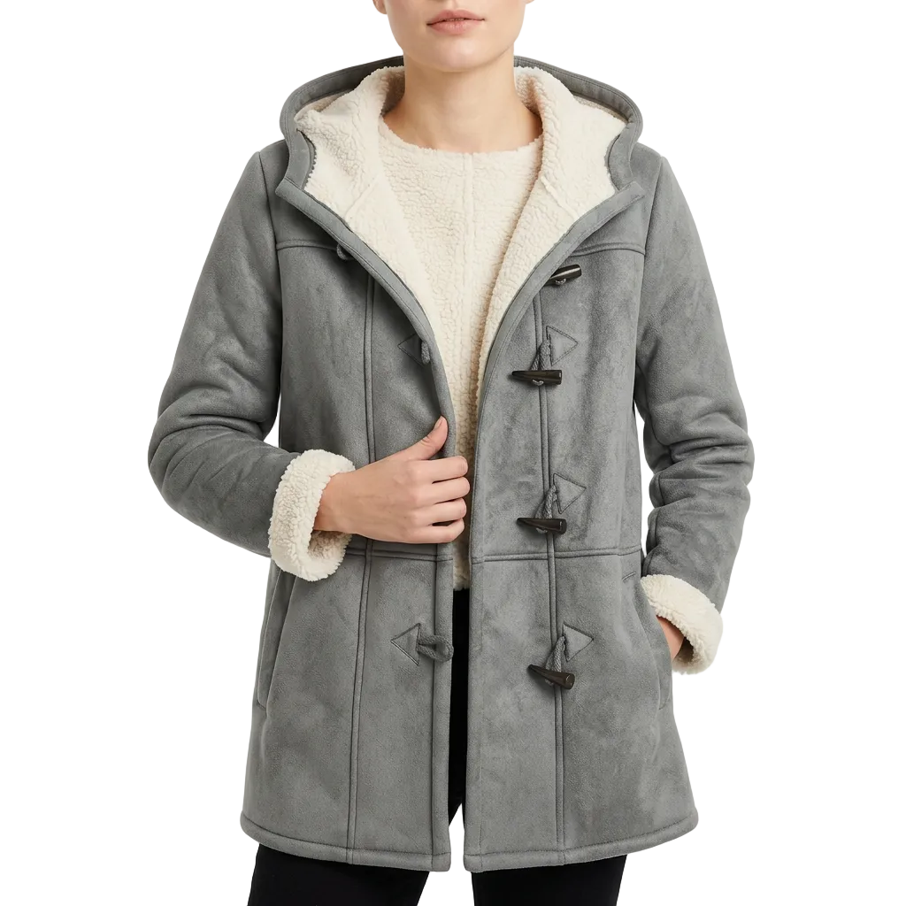 Women’s Mid-Length Coat Toggle Closure