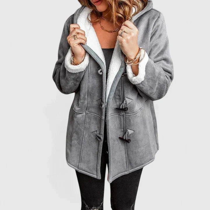 Women’s Mid-Length Coat Toggle Closure