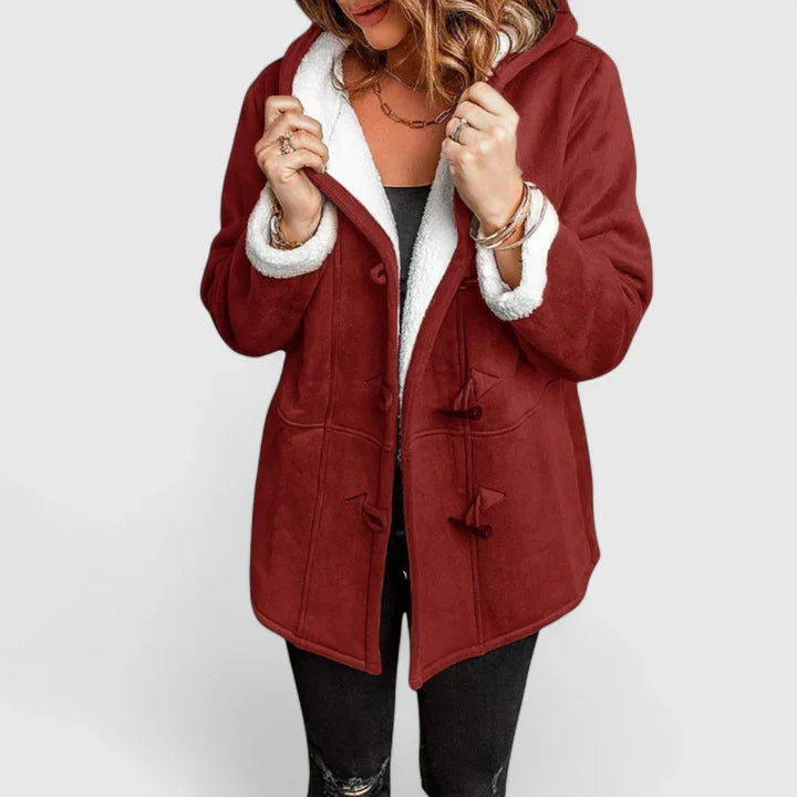 Women’s Mid-Length Coat Toggle Closure