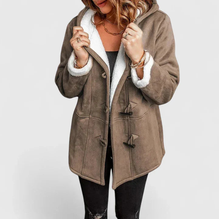 Women’s Mid-Length Coat Toggle Closure