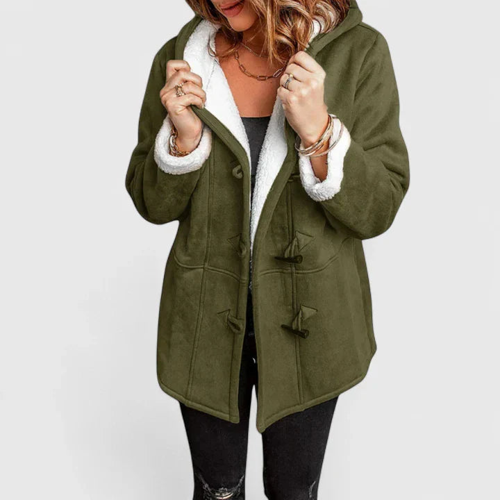 Women’s Mid-Length Coat Toggle Closure